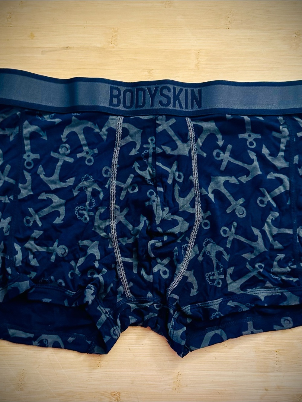 Bodyskin Men’s Navy Anchor-Print Boxer Briefs